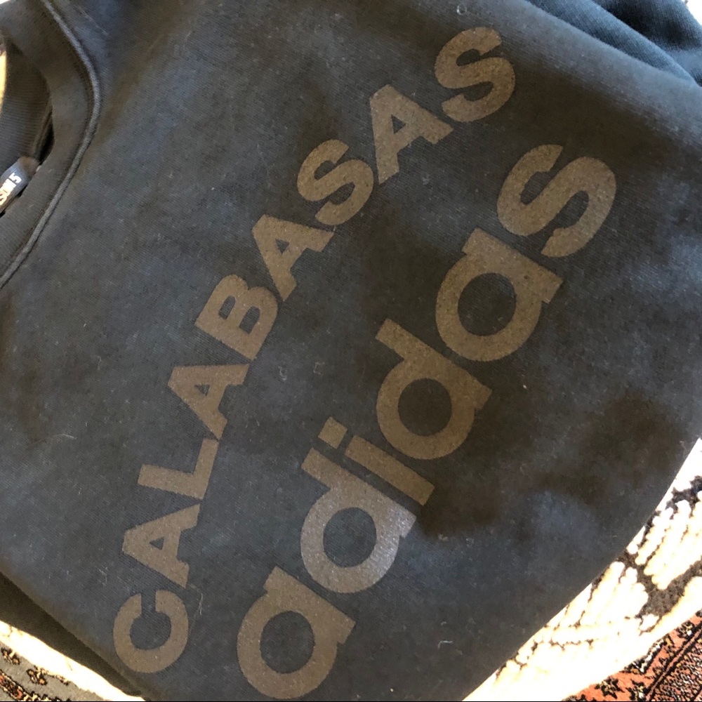 Addidas - Yeezy - Calabasas Black Sweatshirt- LG - Picture 13 of 16